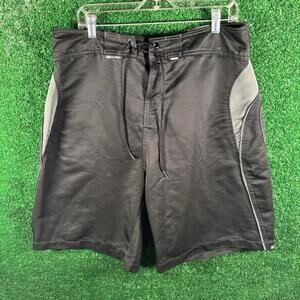O'Neill USA Black Board Shorts Gray  - Size 36 Swim Trunks Summer Surf